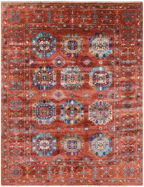 Turkmen Ersari Hand Knotted Wool Rug - 5' 2" X 6' 9" - Golden Nile