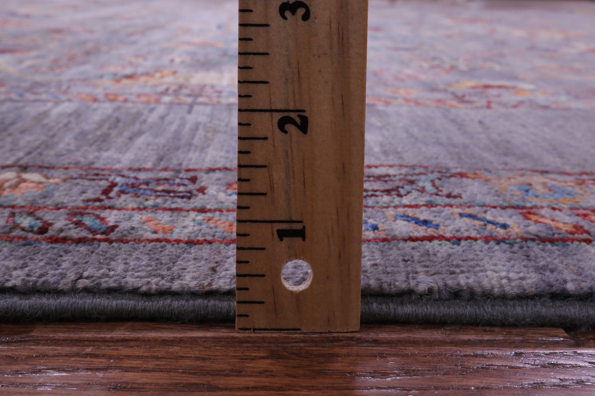 Grey Peshawar Hand Knotted Wool Rug - 6' 9" X 9' 9" - Golden Nile