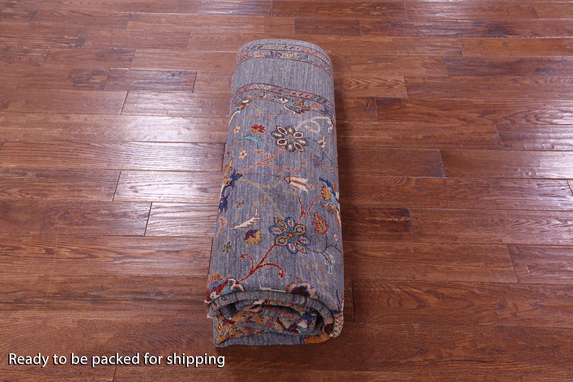 Grey Peshawar Hand Knotted Wool Rug - 6' 9" X 9' 9" - Golden Nile