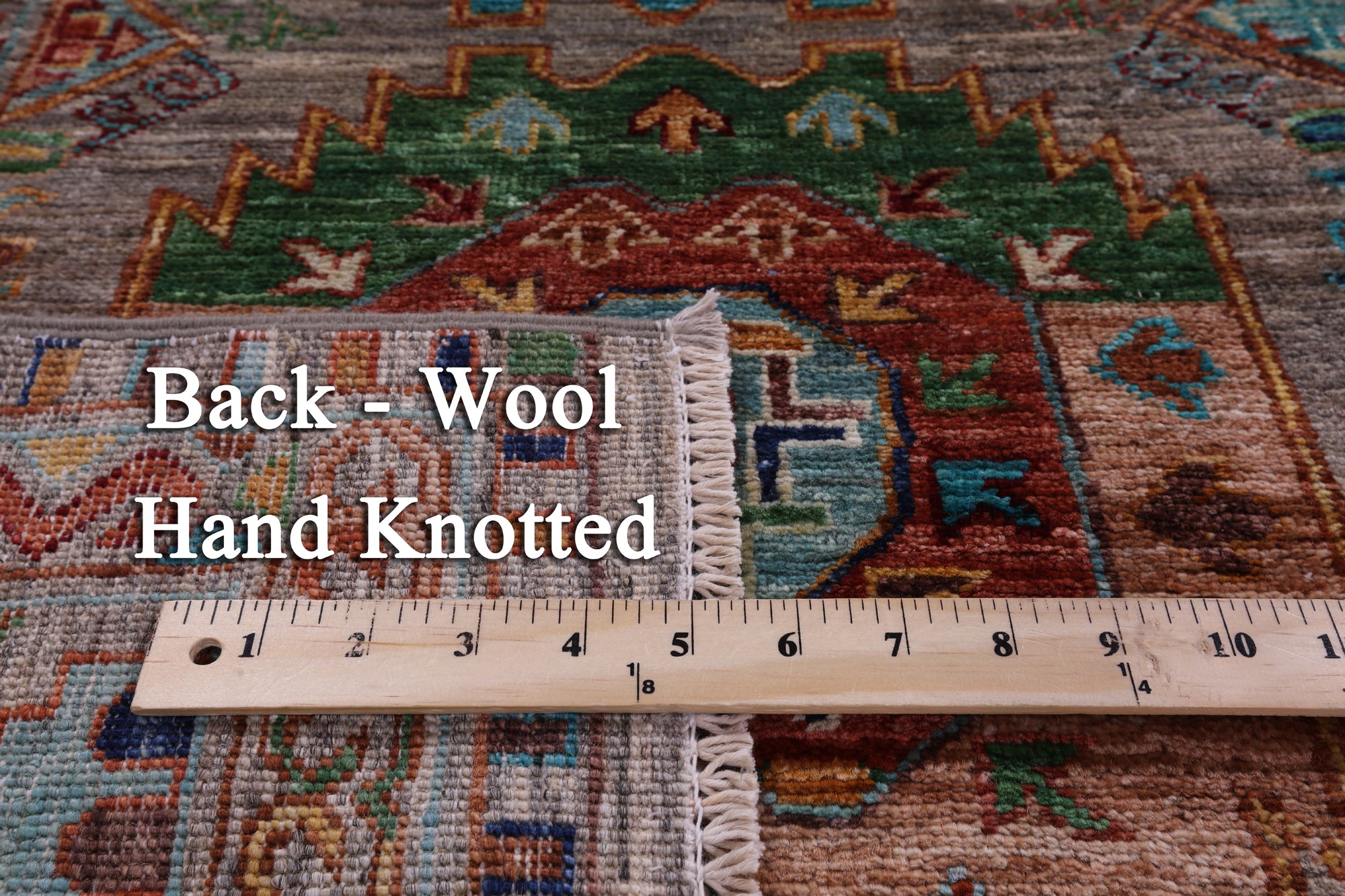 Turkmen Ersari Hand Knotted Wool Rug - 6' 9" X 9' 9" - Golden Nile