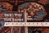 Brown Turkmen Ersari Handmade Wool Rug - 5' 2" X 6' 10" - Golden Nile