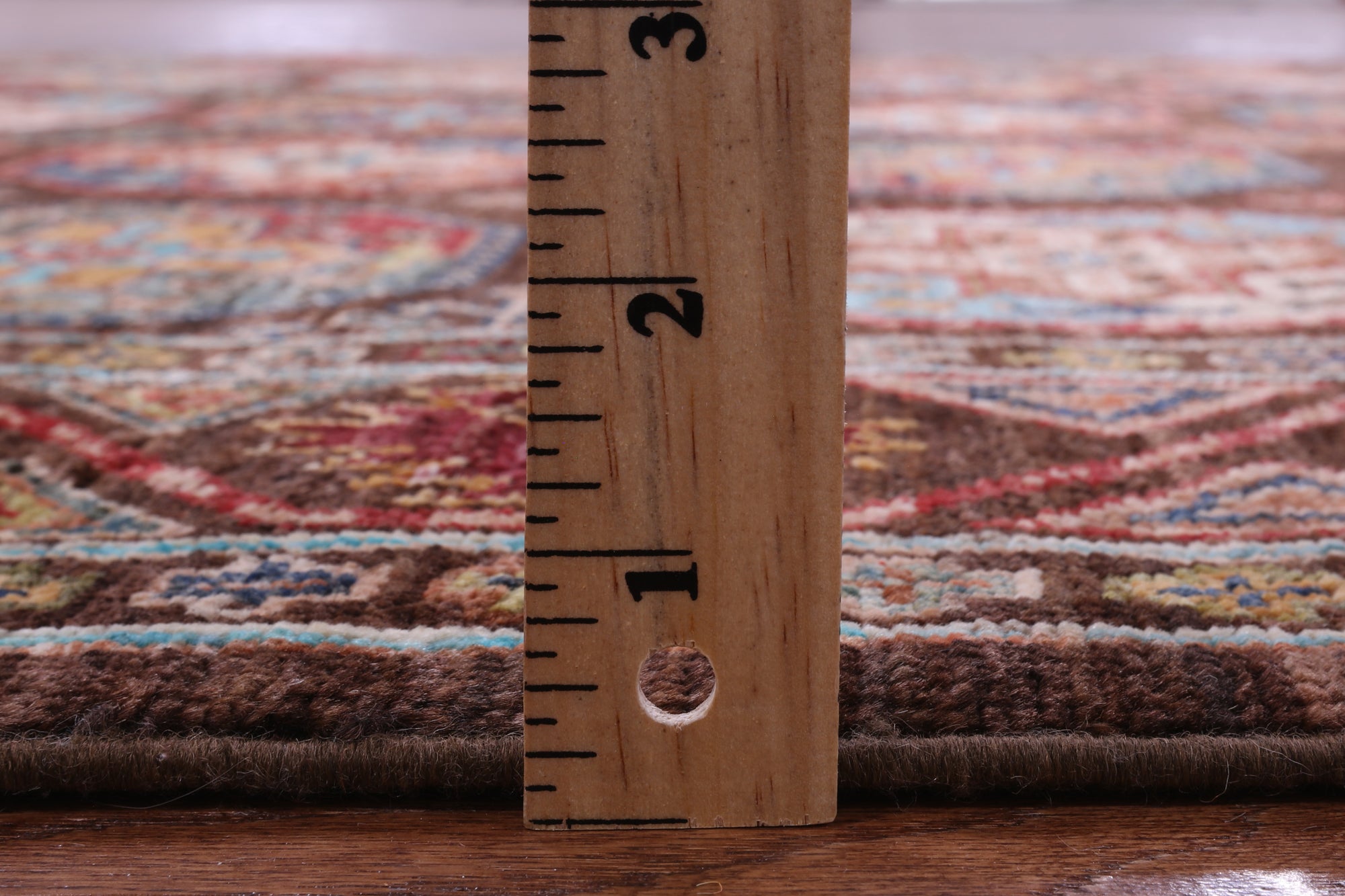 Brown Turkmen Ersari Handmade Wool Rug - 5' 2" X 6' 10" - Golden Nile
