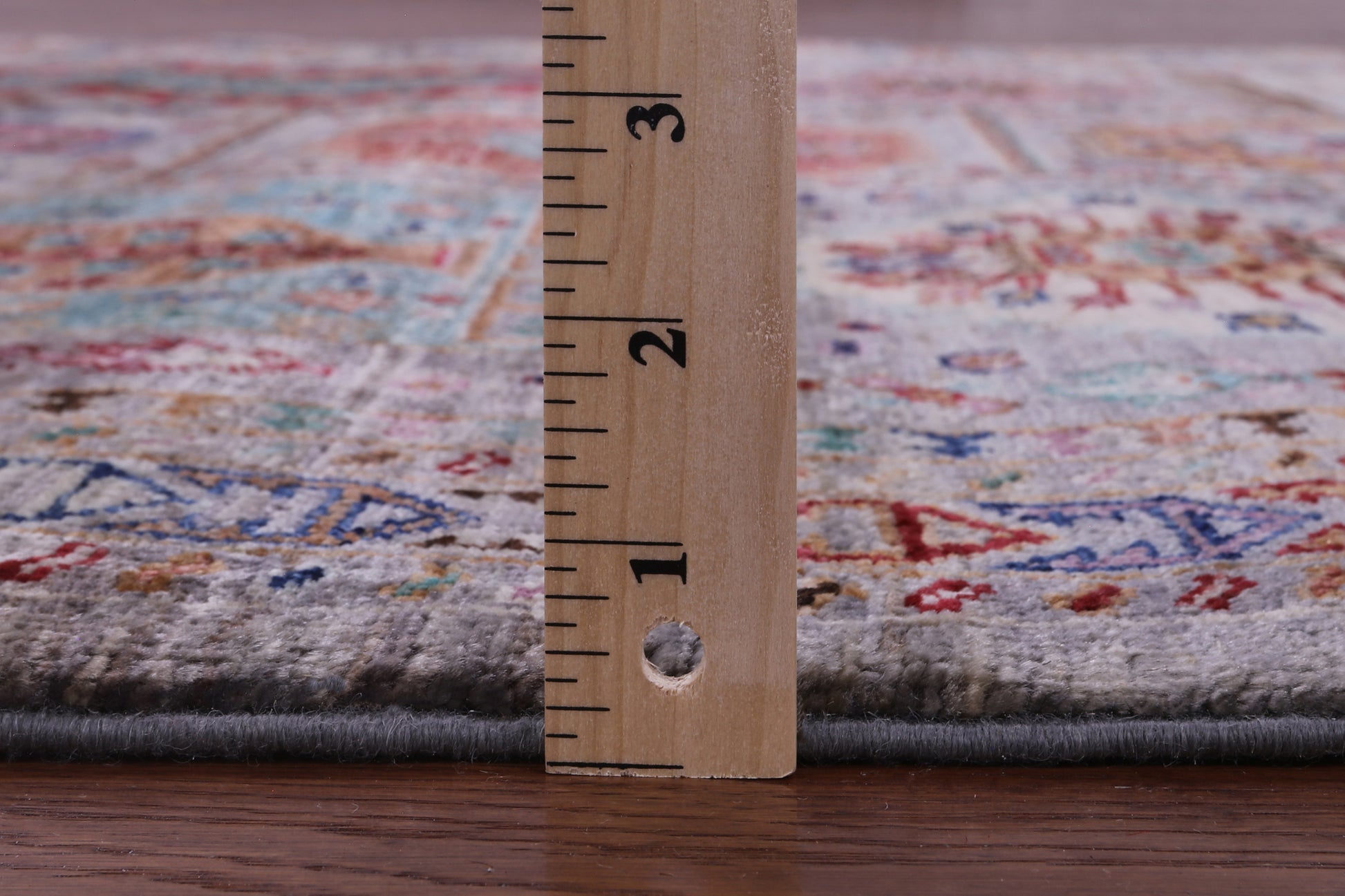 Grey Turkmen Ersari Handmade Wool Rug - 5' 1" X 6' 5" - Golden Nile