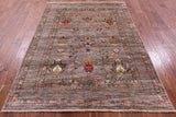 Peshawar Hand Knotted Wool Rug - 5' 1" X 6' 10" - Golden Nile