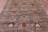Peshawar Hand Knotted Wool Rug - 5' 1" X 6' 10" - Golden Nile