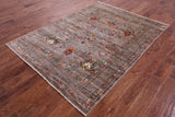 Peshawar Hand Knotted Wool Rug - 5' 1" X 6' 10" - Golden Nile