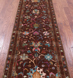 Brown Peshawar Hand Knotted Wool Runner Rug - 2' 9" X 8' 9" - Golden Nile