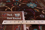 Brown Peshawar Hand Knotted Wool Runner Rug - 2' 9" X 8' 9" - Golden Nile