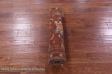 Brown Peshawar Hand Knotted Wool Runner Rug - 2' 9" X 8' 9" - Golden Nile