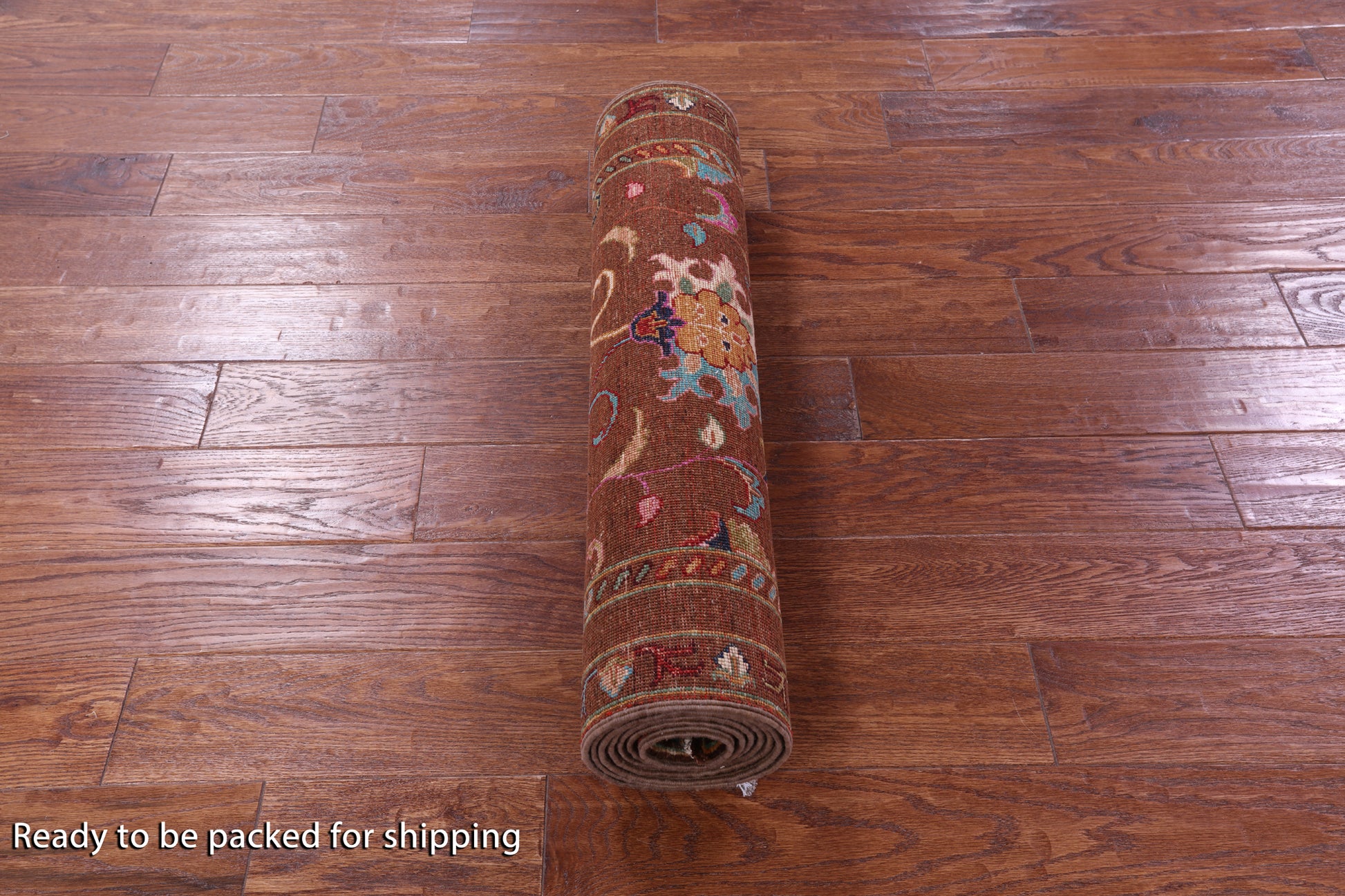 Brown Peshawar Hand Knotted Wool Runner Rug - 2' 9" X 8' 9" - Golden Nile