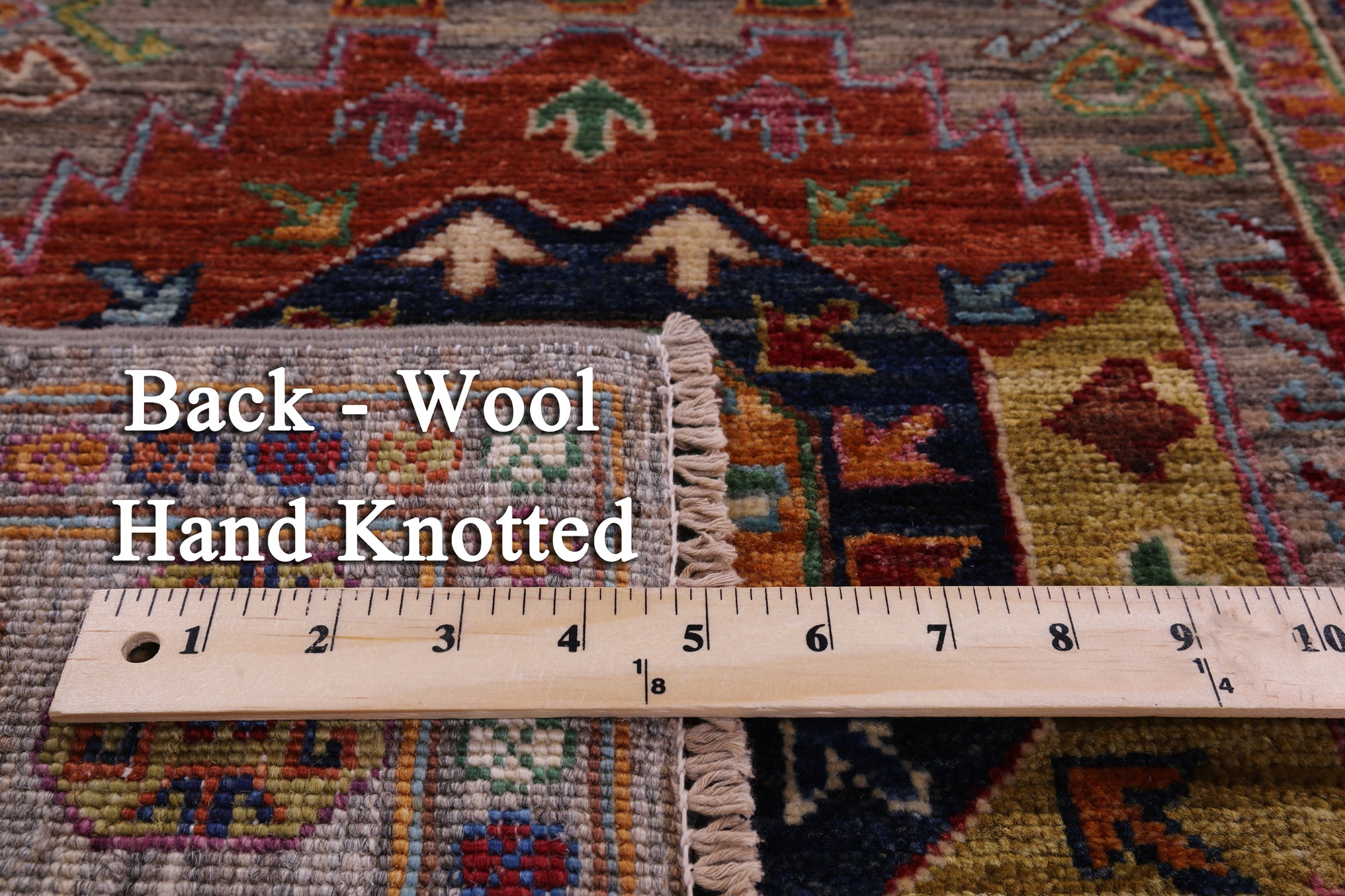 Turkmen Ersari Hand Knotted Wool Runner Rug - 2' 9" X 10' 1" - Golden Nile