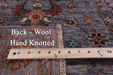 Grey Peshawar Hand Knotted Wool Runner Rug - 2' 11" X 9' 0" - Golden Nile