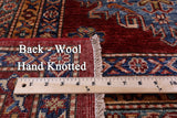 Red Super Kazak Hand Knotted Wool Rug - 8' 8" X 11' 11" - Golden Nile