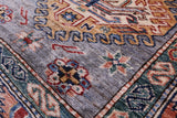 Grey Super Kazak Hand Knotted Wool Runner Rug - 2' 8" X 10' 3" - Golden Nile
