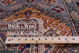 Grey Super Kazak Hand Knotted Wool Runner Rug - 2' 8" X 10' 3" - Golden Nile