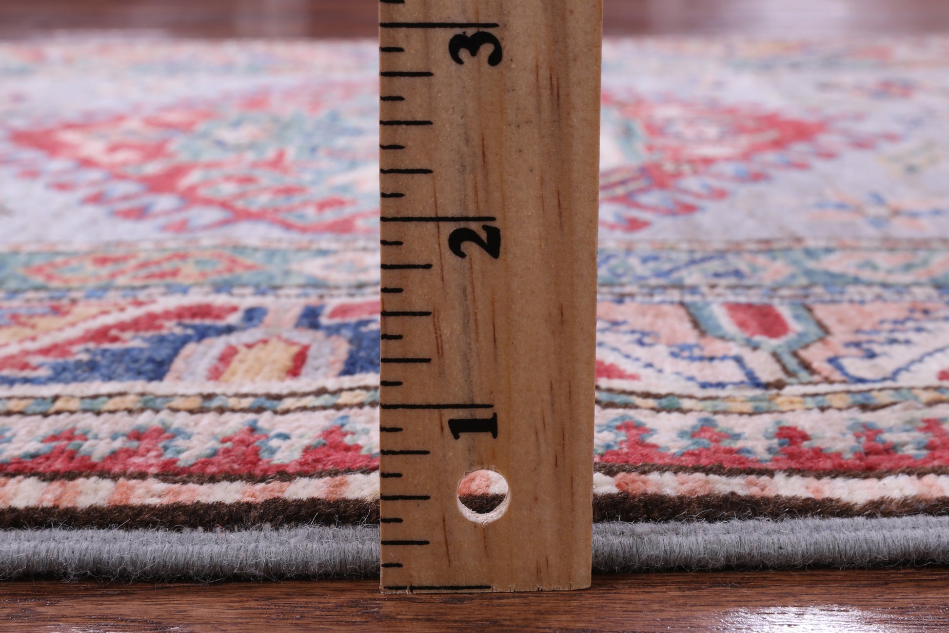 Grey Super Kazak Hand Knotted Wool Runner Rug - 2' 8" X 10' 3" - Golden Nile