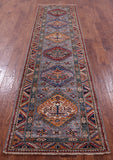 Super Kazak Hand Knotted Wool Runner Rug - 2' 9" X 10' 3" - Golden Nile