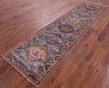 Super Kazak Hand Knotted Wool Runner Rug - 2' 9" X 10' 3" - Golden Nile