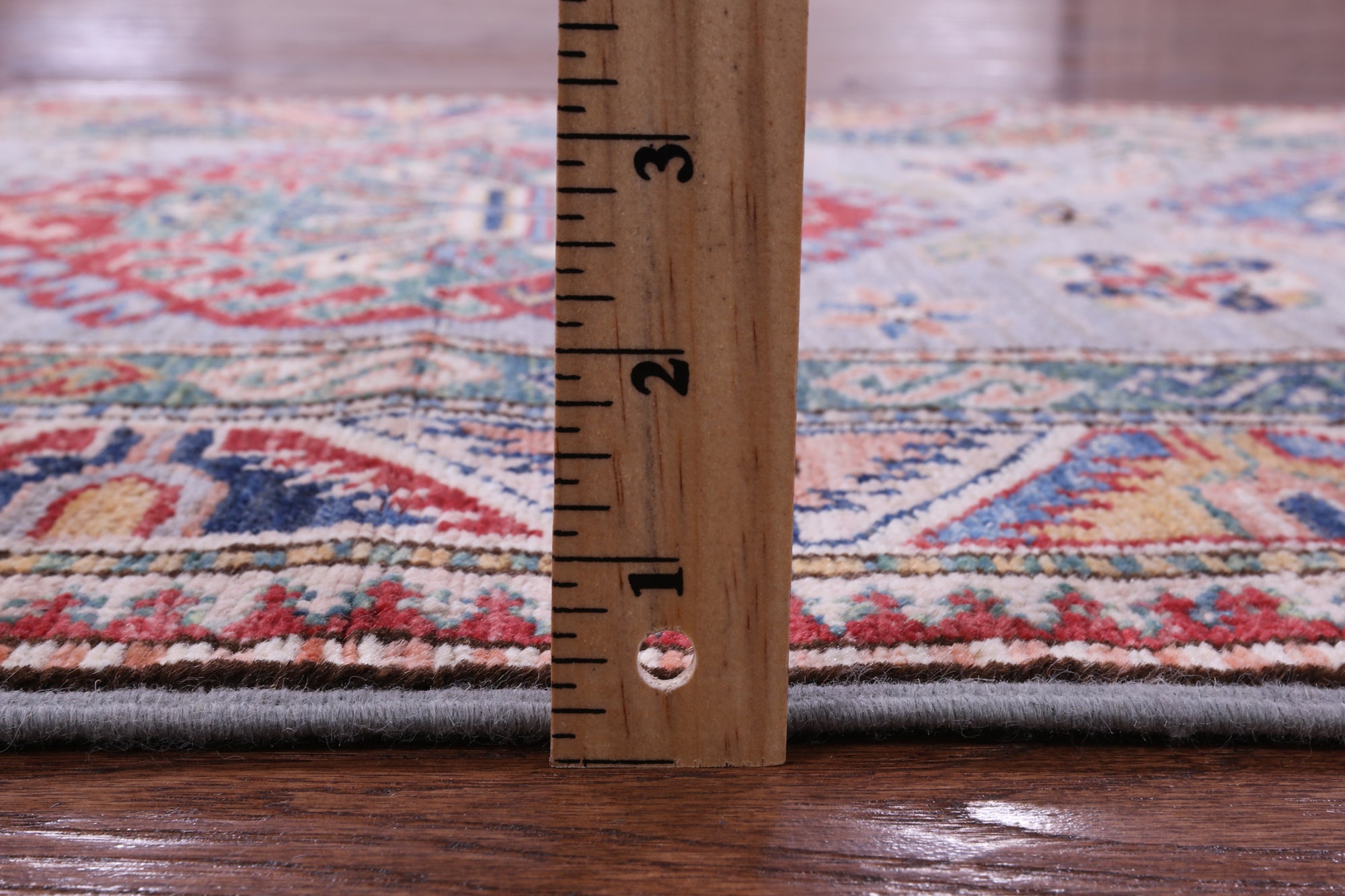 Super Kazak Hand Knotted Wool Runner Rug - 2' 9" X 10' 3" - Golden Nile