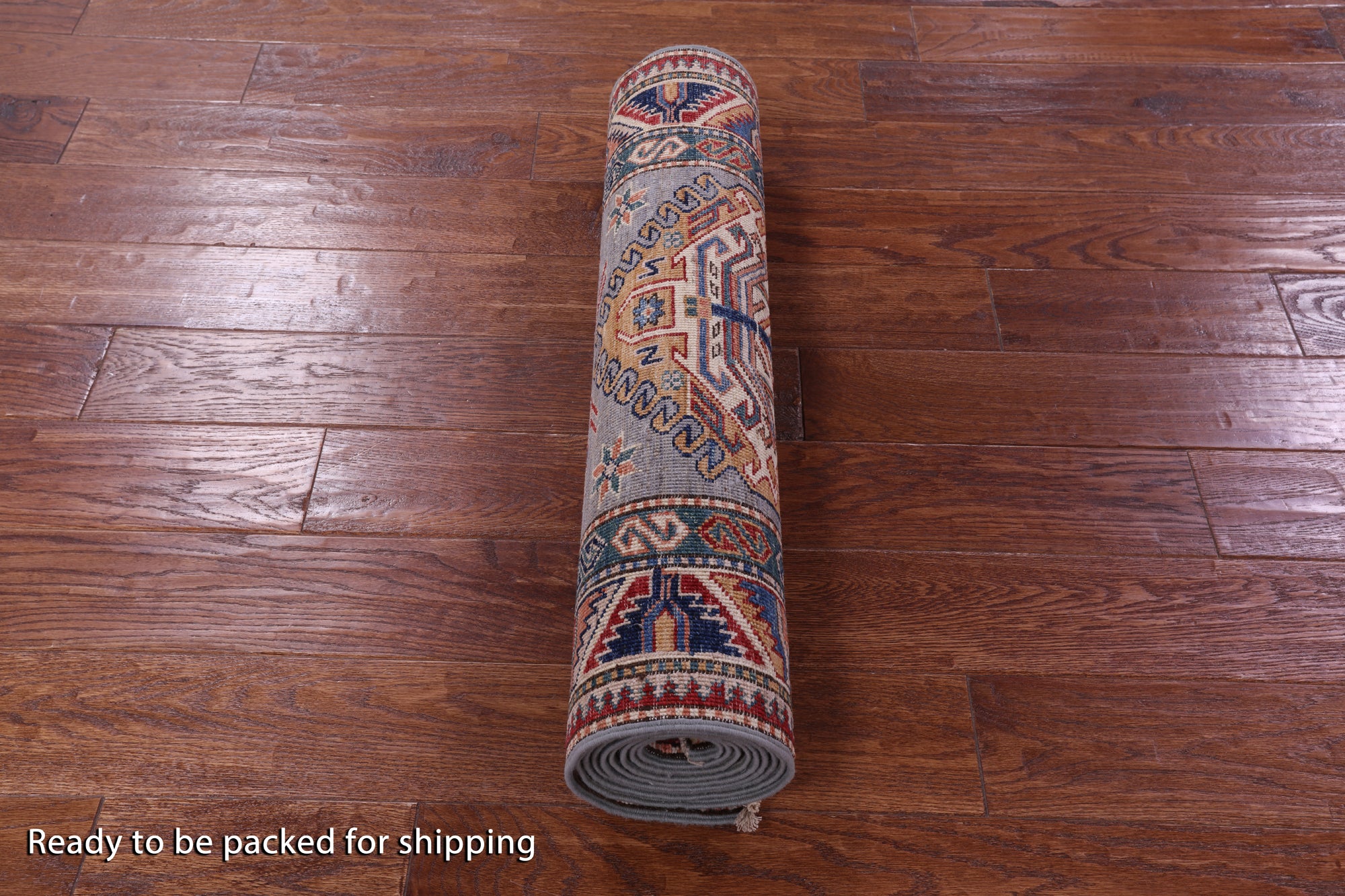 Super Kazak Hand Knotted Wool Runner Rug - 2' 9" X 10' 3" - Golden Nile