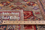 Super Kazak Hand Knotted Wool Runner Rug - 2' 6" X 10' 2" - Golden Nile