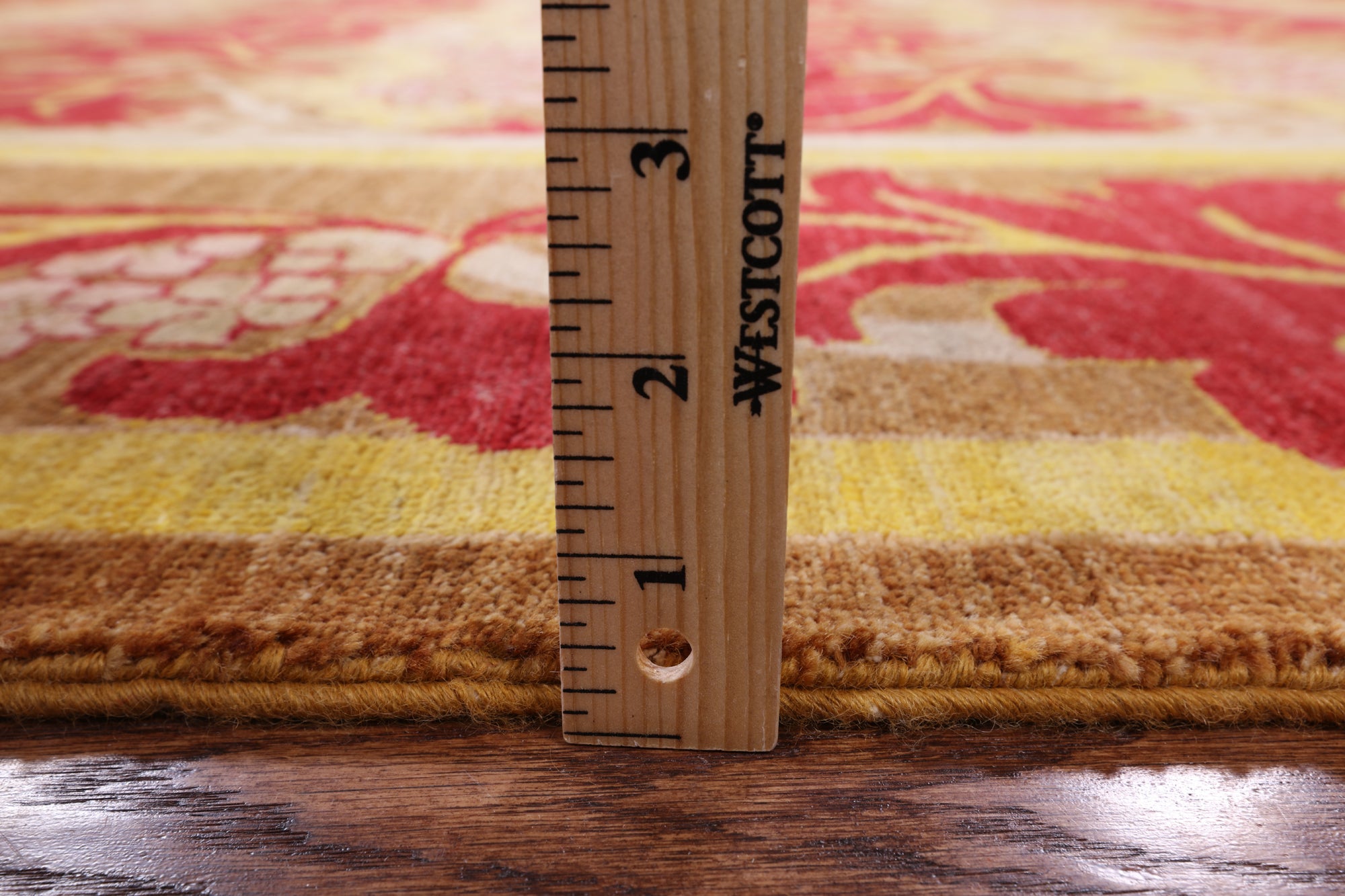 William Morris Handmade Wool Area Rug - 8' 10" X 11' 7" - Golden Nile