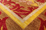 William Morris Handmade Wool Area Rug - 8' 10" X 11' 7" - Golden Nile