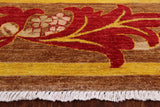 William Morris Handmade Wool Area Rug - 8' 10" X 11' 7" - Golden Nile