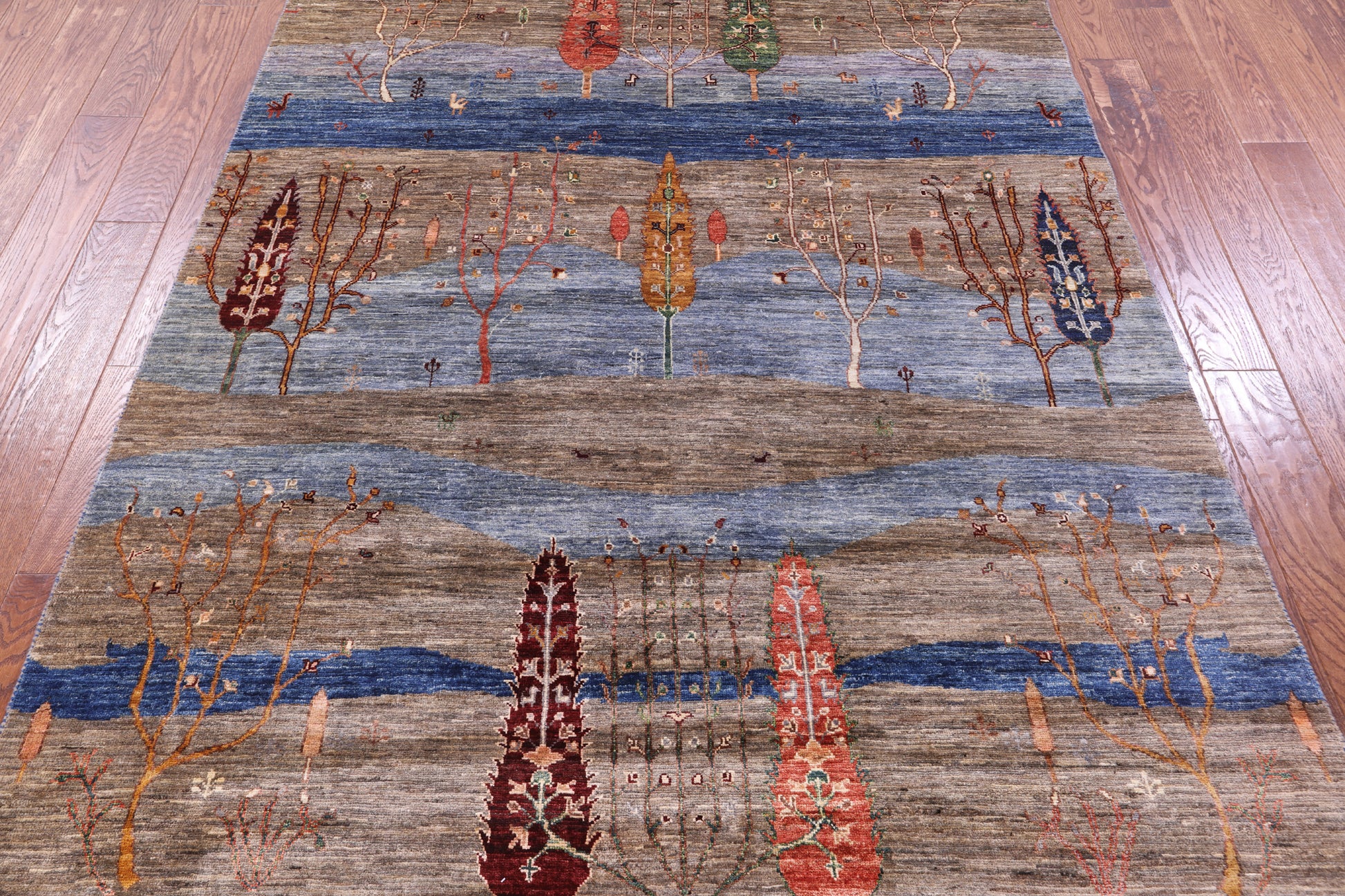Tribal Persian Gabbeh Hand Knotted Wool Rug - 5' 7" X 7' 9" - Golden Nile
