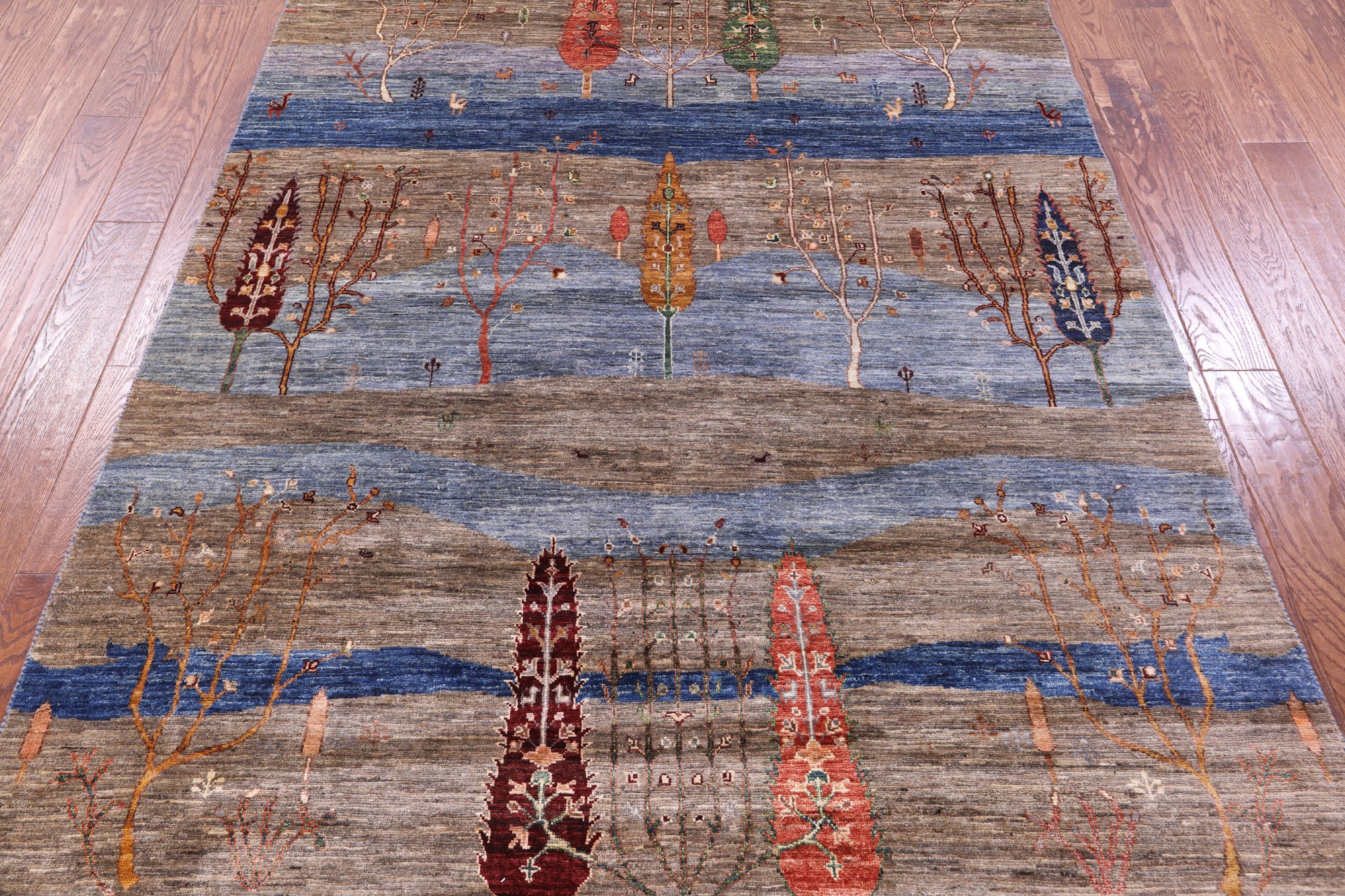 Tribal Persian Gabbeh Hand Knotted Wool Rug - 5' 7" X 7' 9" - Golden Nile
