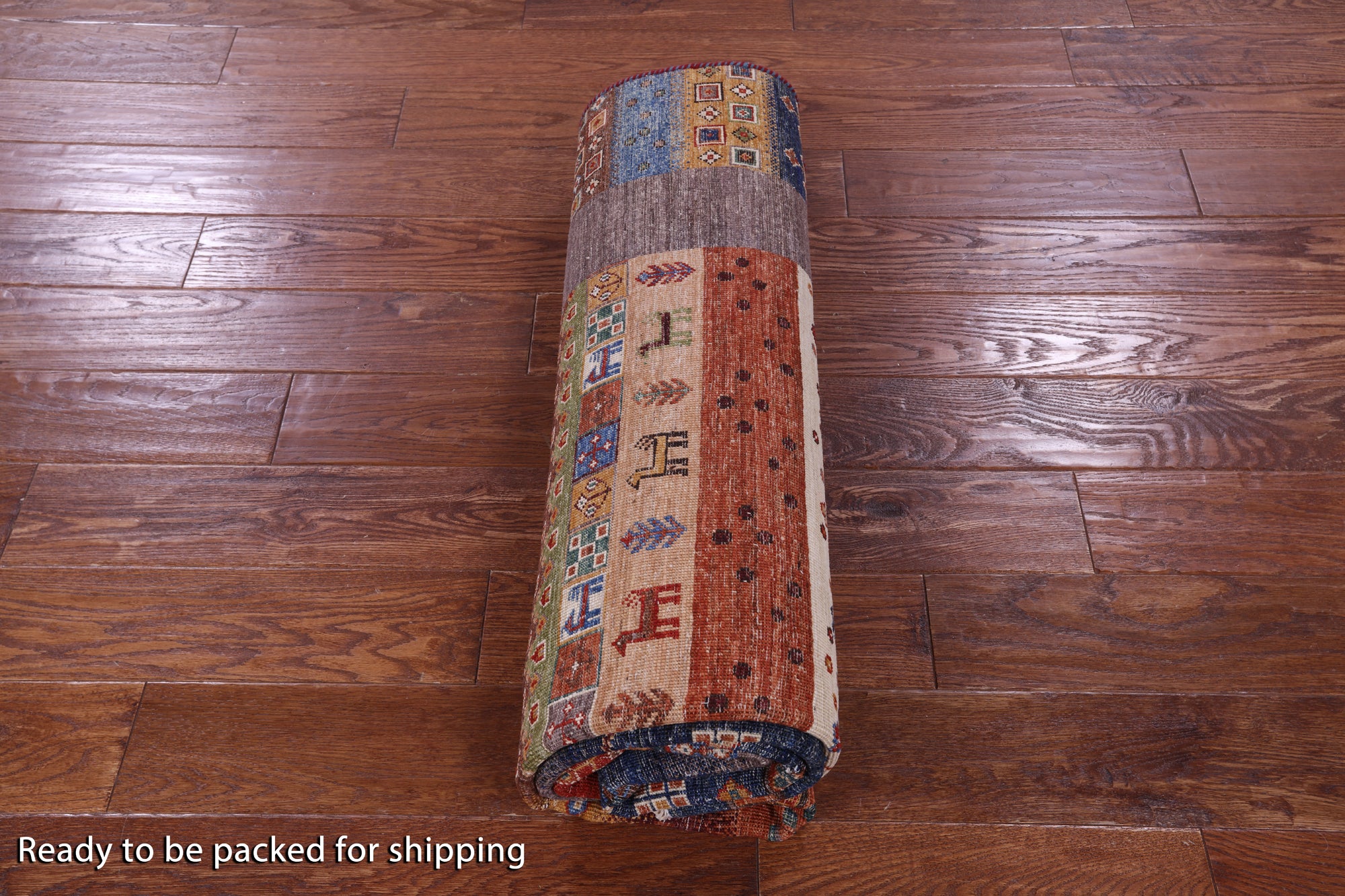 Tribal Persian Gabbeh Hand Knotted Wool Rug - 5' 7" X 8' 0" - Golden Nile