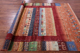 Tribal Persian Gabbeh Hand Knotted Wool Rug - 6' 7" X 9' 10" - Golden Nile