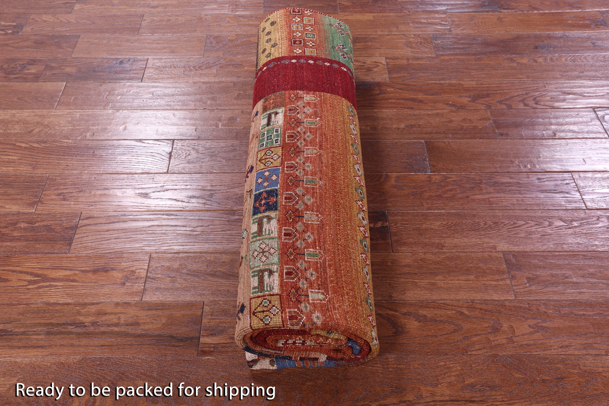 Tribal Persian Gabbeh Hand Knotted Wool Rug - 6' 7" X 9' 10" - Golden Nile