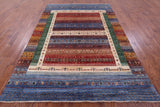 Persian Gabbeh Tribal Hand Knotted Wool Rug - 6' 11" X 9' 10" - Golden Nile