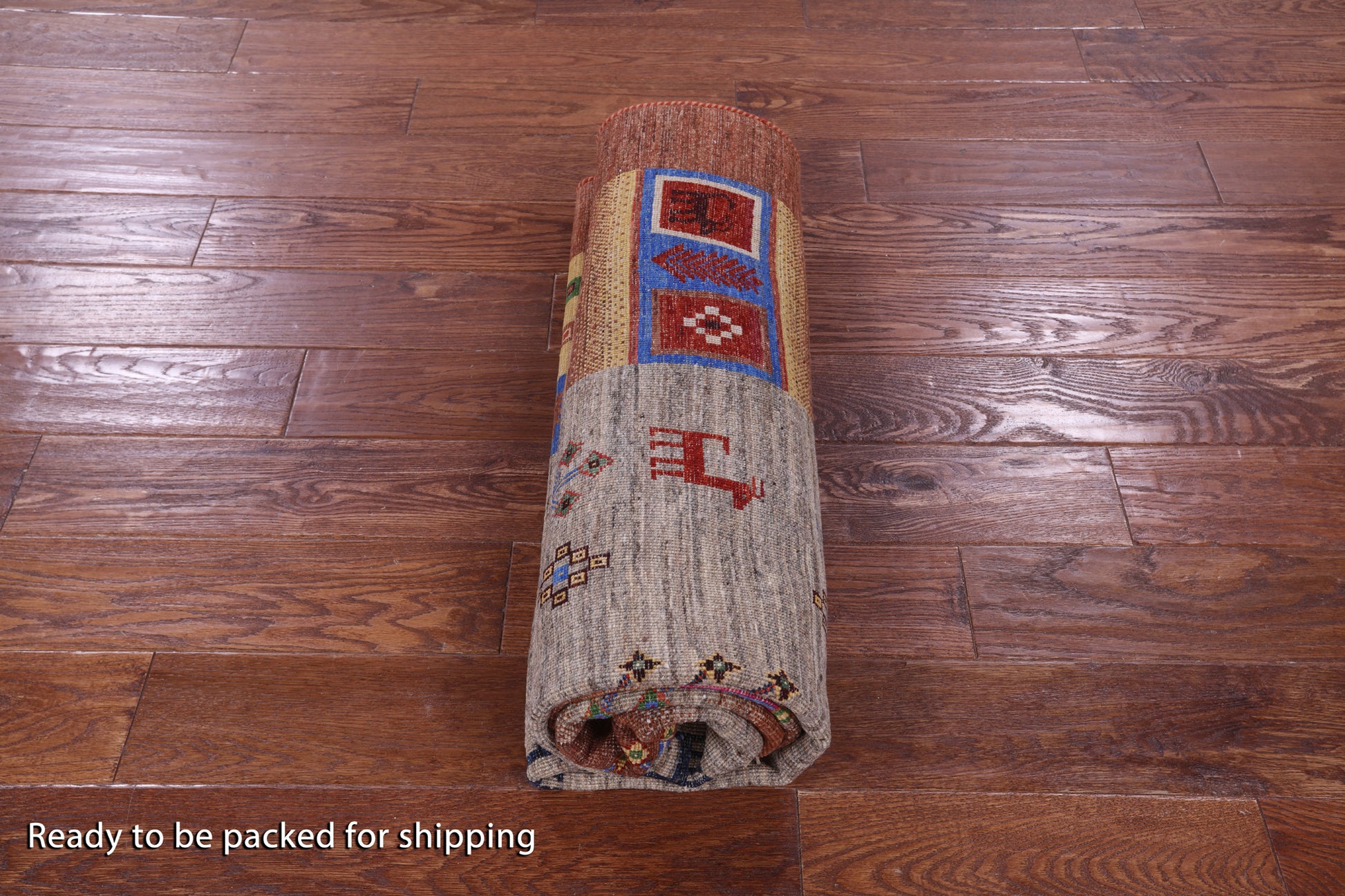 Tribal Persian Gabbeh Hand Knotted Wool Rug - 5' 0" X 6' 8" - Golden Nile