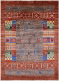 Tribal Persian Gabbeh Hand Knotted Wool Rug - 5' 0" X 6' 8" - Golden Nile