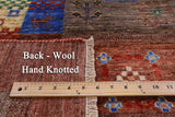Tribal Persian Gabbeh Hand Knotted Wool Rug - 5' 0" X 6' 8" - Golden Nile