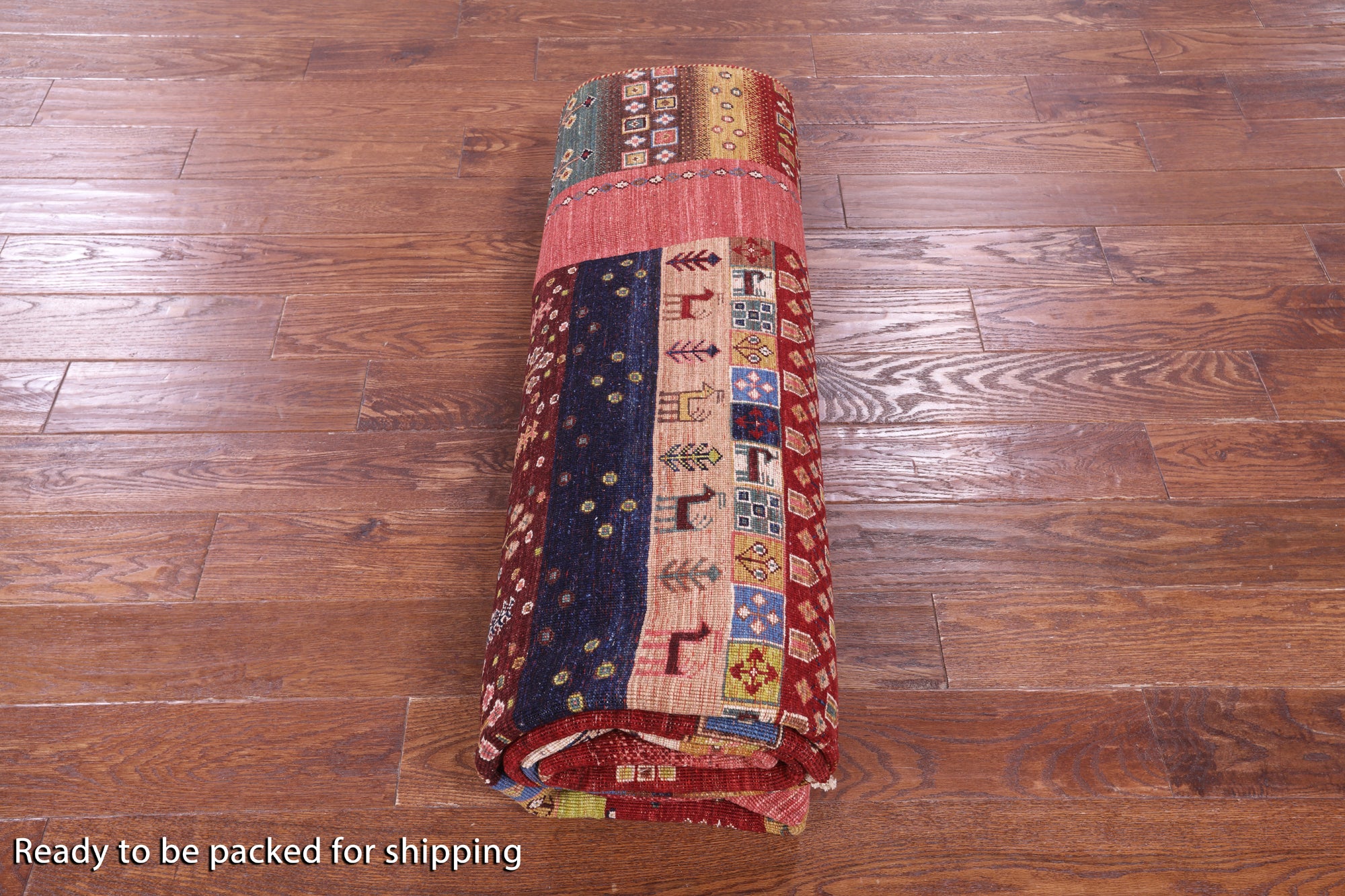 Tribal Persian Gabbeh Handmade Wool Rug - 6' 11" X 9' 11" - Golden Nile