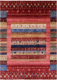 Tribal Persian Gabbeh Handmade Wool Rug - 6' 11" X 9' 11" - Golden Nile