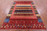 Tribal Persian Gabbeh Handmade Wool Rug - 6' 11" X 9' 11" - Golden Nile