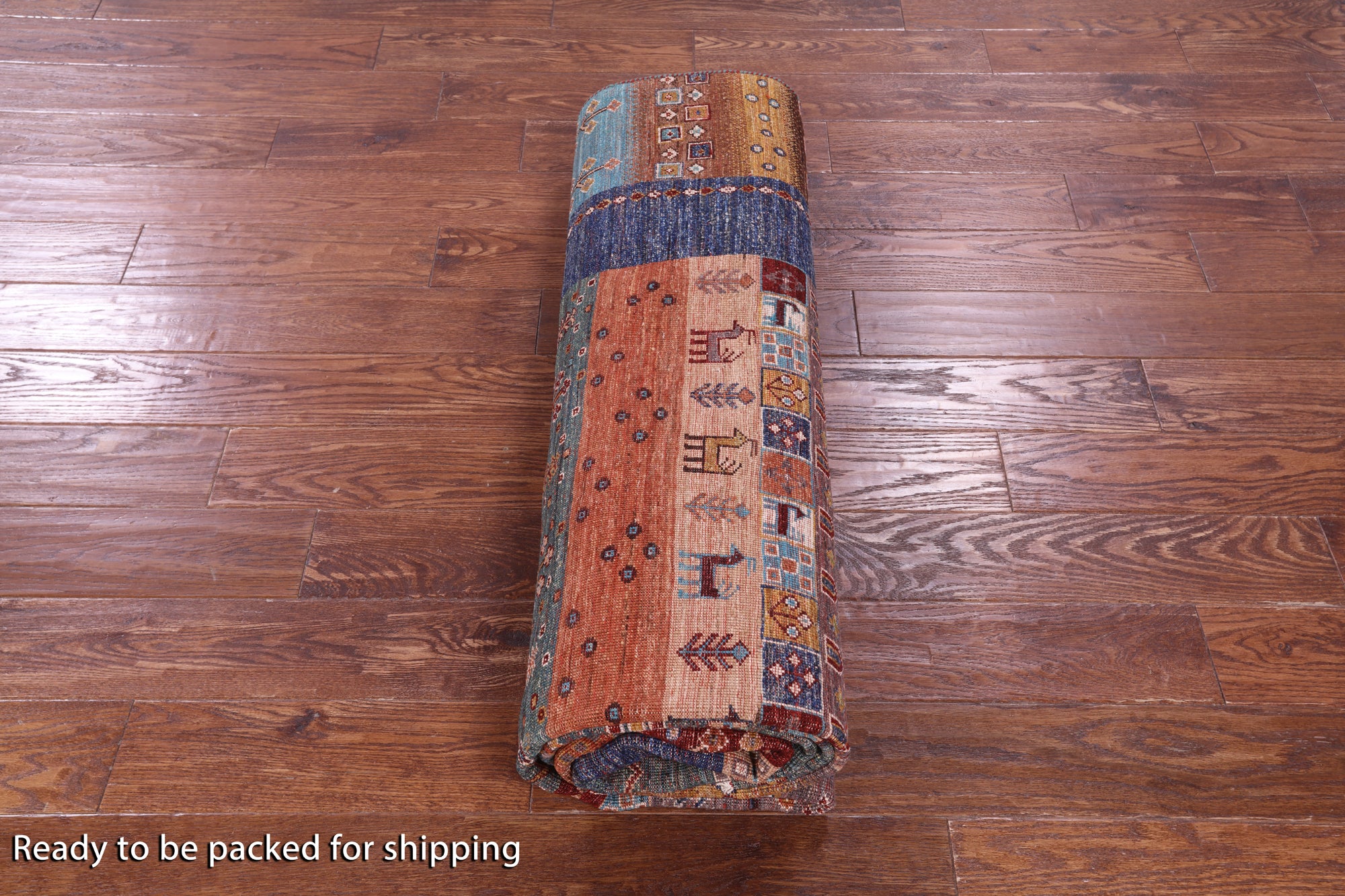 Tribal Persian Gabbeh Hand Knotted Wool Rug - 6' 10" X 9' 8" - Golden Nile