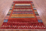 Persian Gabbeh Tribal Hand Knotted Wool Rug - 7' 0" X 9' 8" - Golden Nile