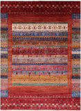 Persian Gabbeh Tribal Hand Knotted Wool Rug - 7' 0" X 9' 8" - Golden Nile