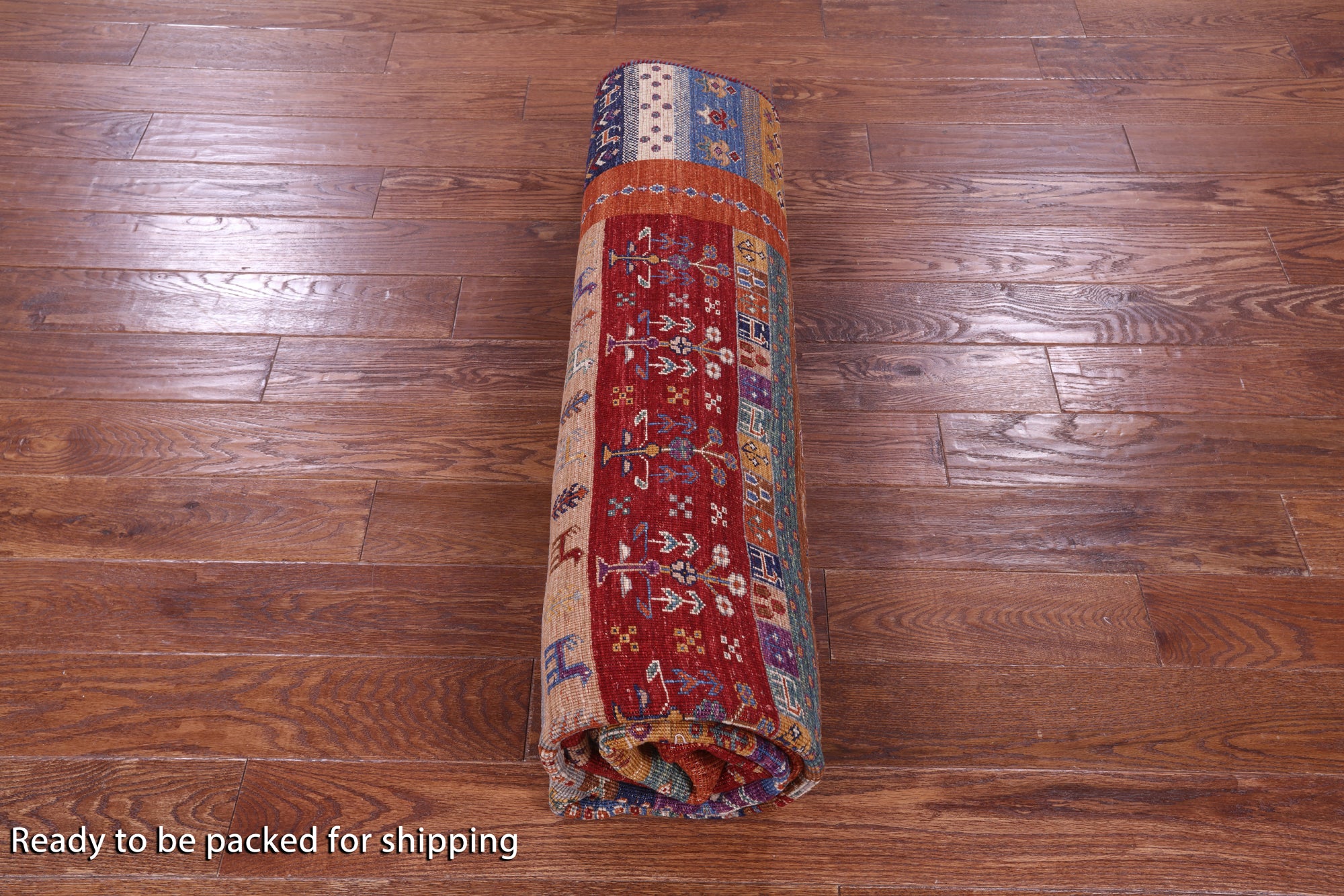 Persian Gabbeh Tribal Hand Knotted Wool Rug - 7' 0" X 9' 8" - Golden Nile