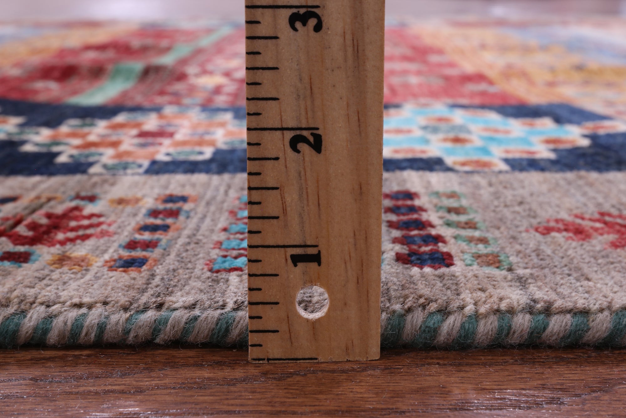 Persian Gabbeh Tribal Hand Knotted Wool Rug - 5' 2" X 6' 9" - Golden Nile