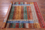 Persian Gabbeh Tribal Hand Knotted Wool Rug - 5' 1" X 6' 9" - Golden Nile