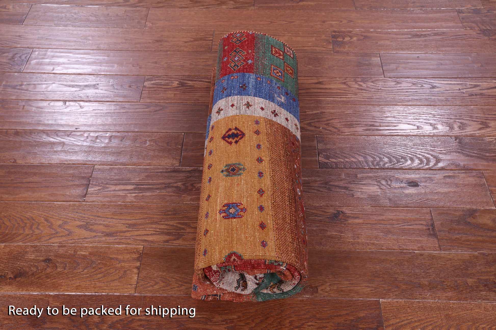 Persian Gabbeh Tribal Hand Knotted Wool Rug - 5' 1" X 6' 9" - Golden Nile