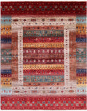 Persian Gabbeh Tribal Hand Knotted Wool Rug - 5' 1" X 6' 5" - Golden Nile
