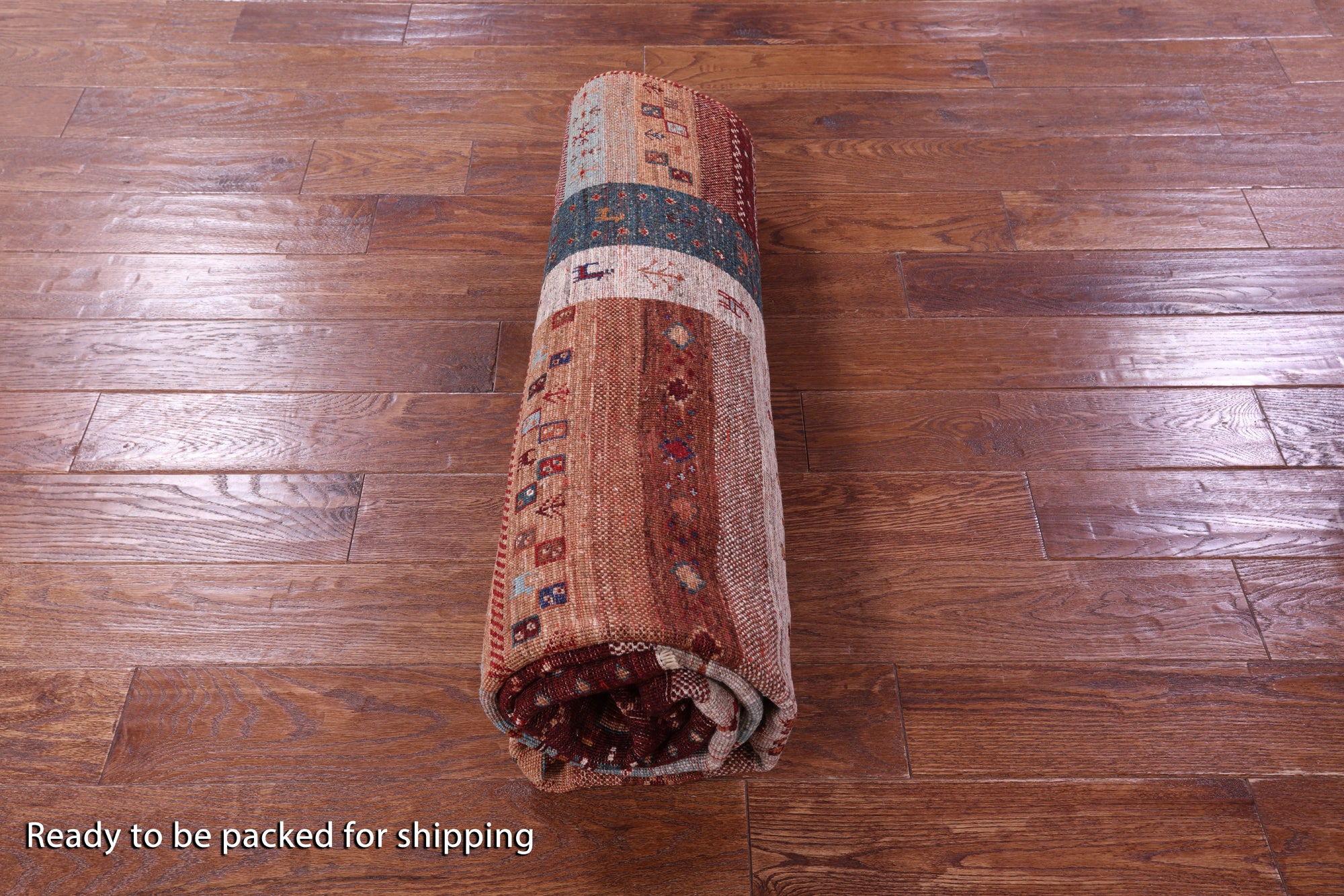 Tribal Persian Gabbeh Hand Knotted Wool Rug - 5' 9" X 7' 11" - Golden Nile