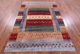Tribal Persian Gabbeh Handmade Wool Rug - 5' 9" X 7' 10" - Golden Nile